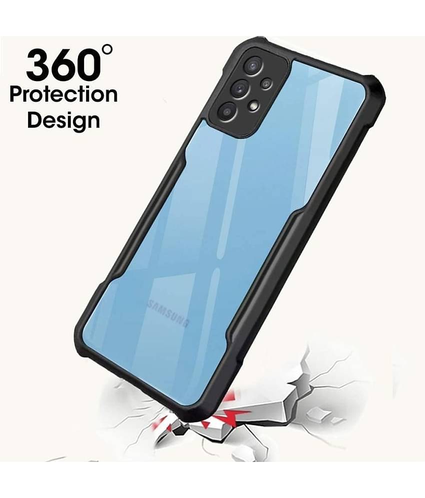 Spectacular Ace - Black Silicon Defender Series Covers Compatible For Samsung Galaxy A33 5G ( Pack of 1 )