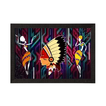 Tribal Theme Satin Matt Texture UV Art Painting