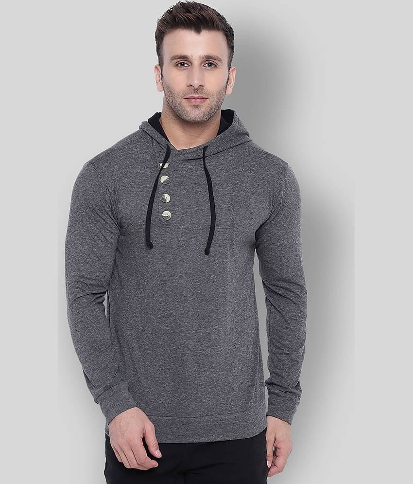 Gritstones Pack of 1 Cotton Blend Regular Fit Men's T-Shirt ( Grey )