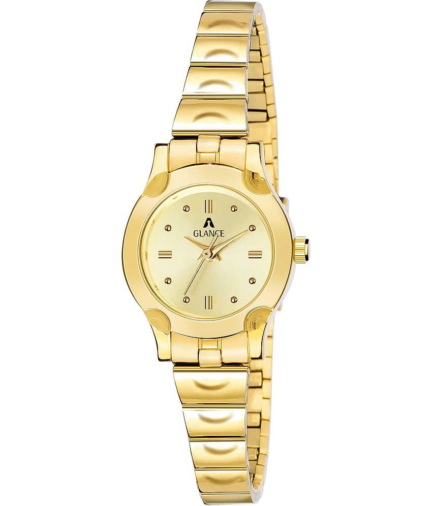 Aglance Stainless Steel Round Womens Watch