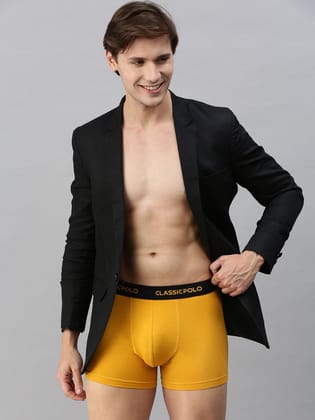 Classic Polo Men's Modal Solid Trunk | Glance - Yellow