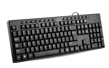 15 Multimedia Hotkeys | Sleek & Slim Profile | 10 Million Keystrokes | Adjustable Kickstand | 1.35m Cable Length