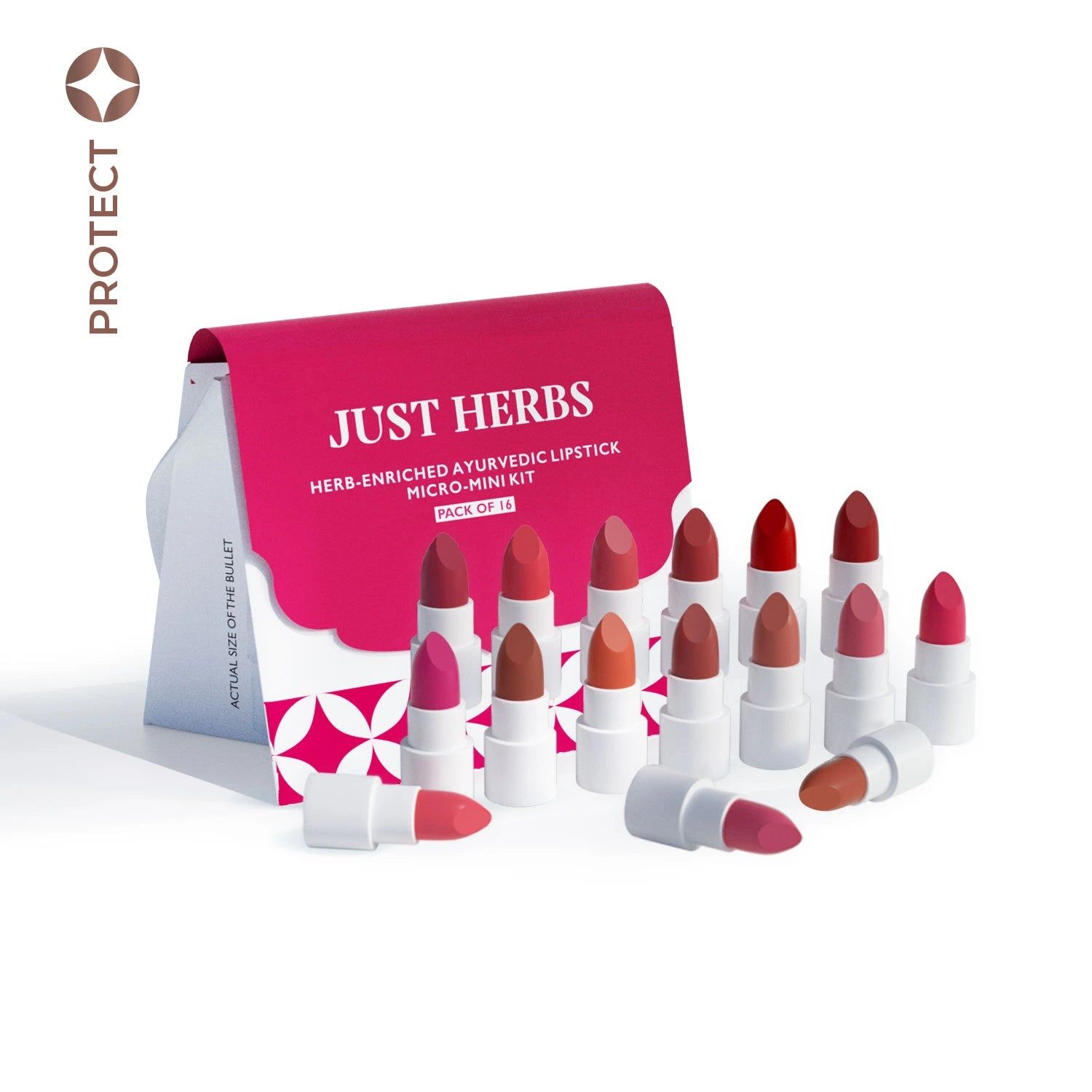 Herb Enriched Ayurvedic Lipstick Micro-Mini Kit:16 shades Herb Enriched Ayurvedic Lipstick Micro-Mini Kit:16 shades - Pack of 1 (₹345)