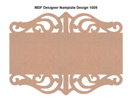 Brand Zero MDF Designer Name Plate Base - Design 1009 - Select Your Preference Of Size & Thickness