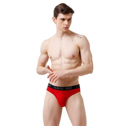 Classic Polo Men's 100% Soft Cotton Assorted Solid Brief - Pack of 3 Amor