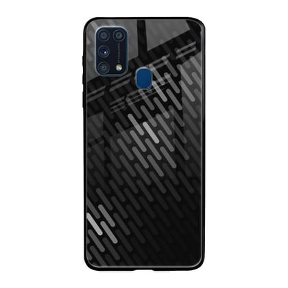 Dark Abstract Pattern Glass Case For Samsung Galaxy M31