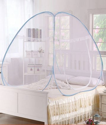 Pindia Blue Polyester Single Bed Mosquito Net