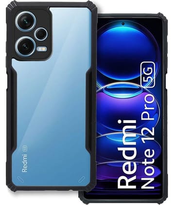 VAKIBO Plain Cases Compatible For Rubber Mi Redmi Note 12 Pro 5G ( Pack of 1 )