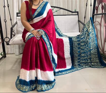 Zari Border Modal Silk Style 11-Zari Border