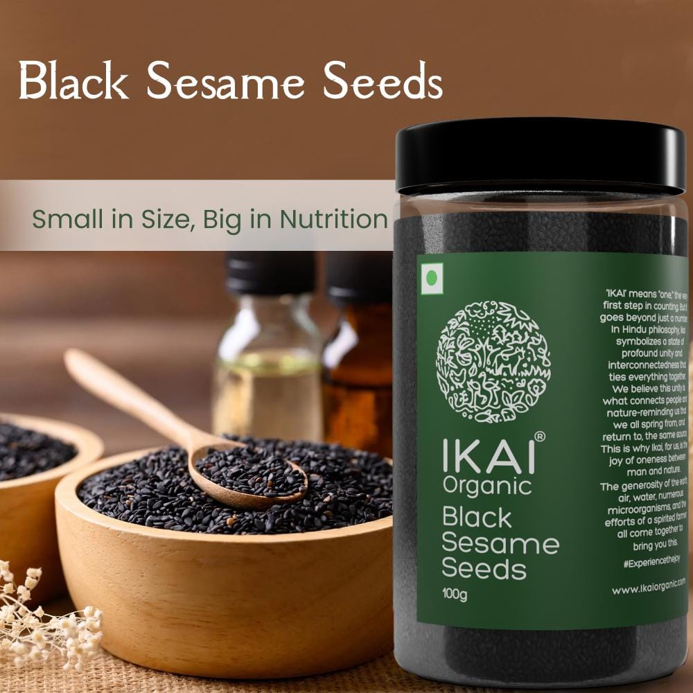 Organic Black Sesame Seeds | Kala Til | Healthy Seeds | Good Fats | 100g