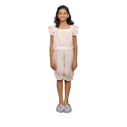 DE CHEVALERiE en Rouge  - Raspberry Crimson Nightwear - Coral  5- 6 Years