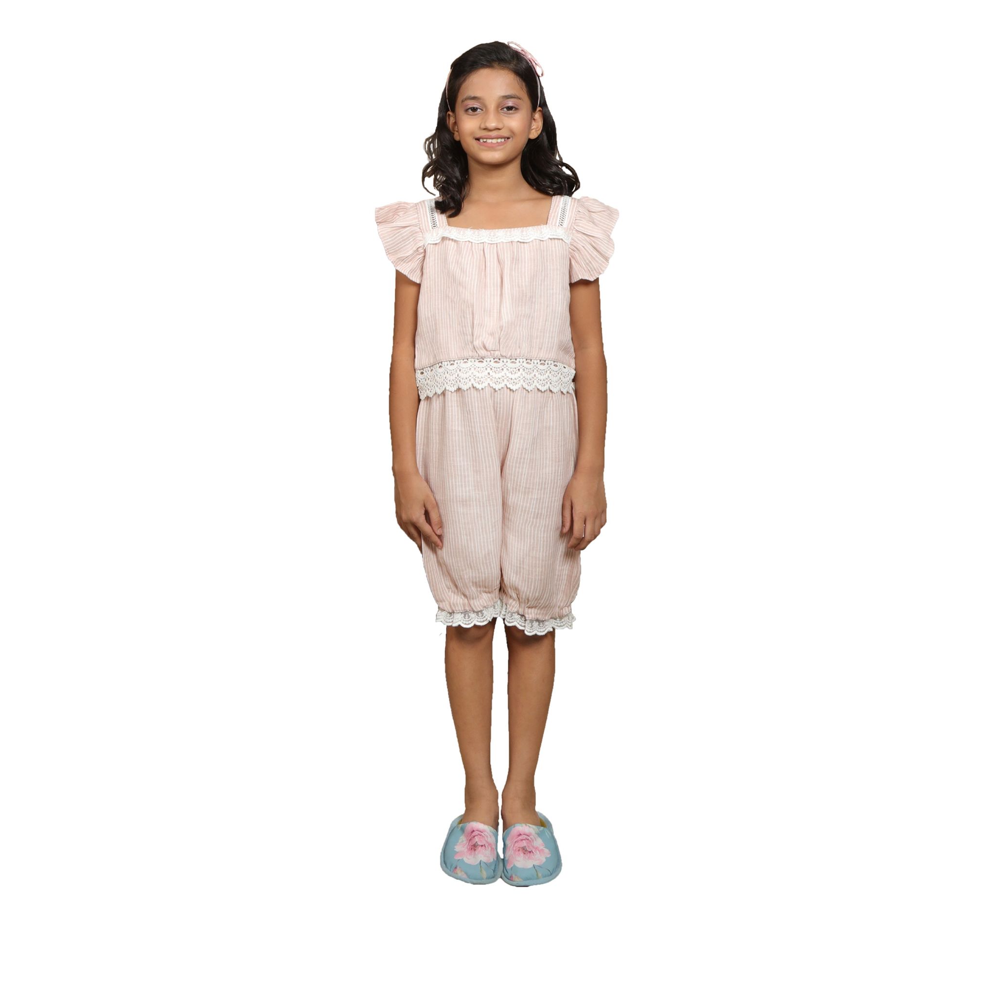 DE CHEVALERiE en Rouge - Raspberry Crimson Nightwear - Coral 5- 6 Years