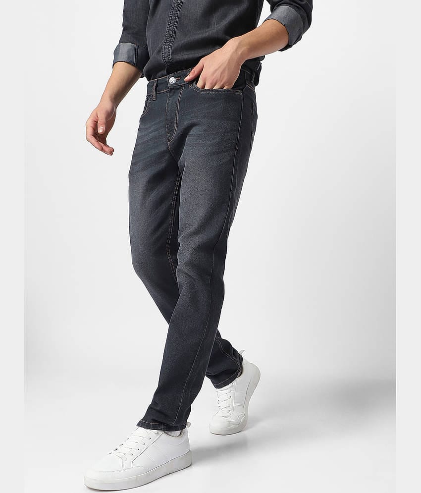 Urbano Fashion Regular Fit Washed Men's Jeans - Dark Grey ( Pack of 1 )