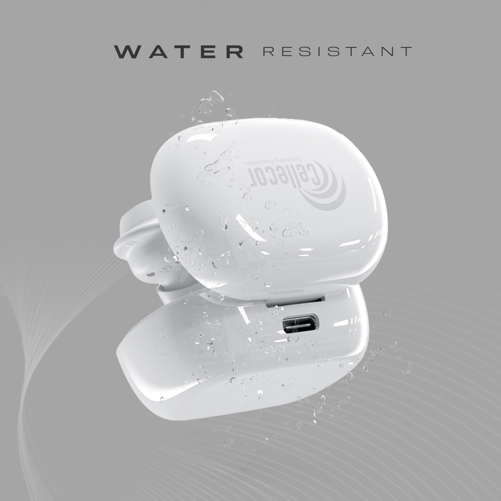 Cellecor BroPods CB04 Waterproof Earbuds With 20 Hours Playtime, Automatic Pairing, ENC Bluetooth- White