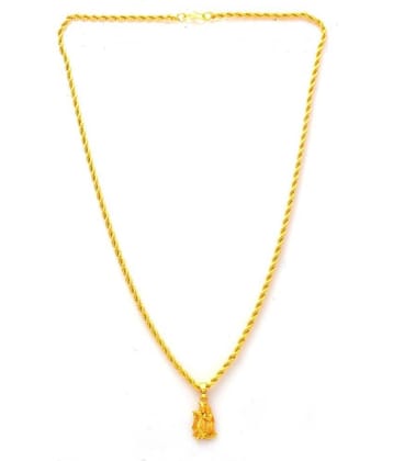 Jewar Mandi Radha Krishna Ji Bansiwala Kanhaiya Gold Plated Locket/Pendant with Rope/Rassi Chain Daily use for Men, Women & Girls, Boys