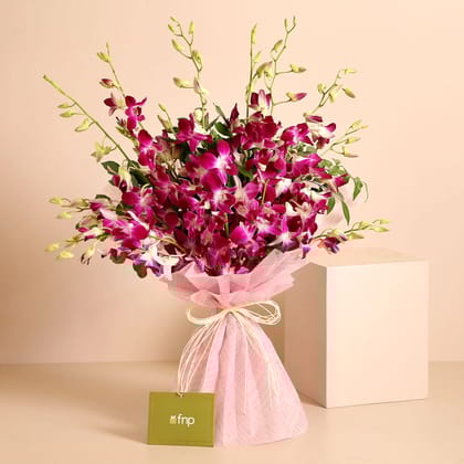 Lux Love Purple Orchids Bouquet