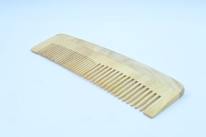 Neem Wood Dual Tooth Hair Comb Neem Wood Dual Tooth Hair Comb