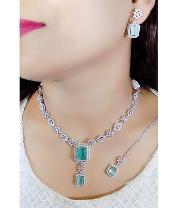 Ladymania Red Alloy Necklace Set ( Pack of 1 )