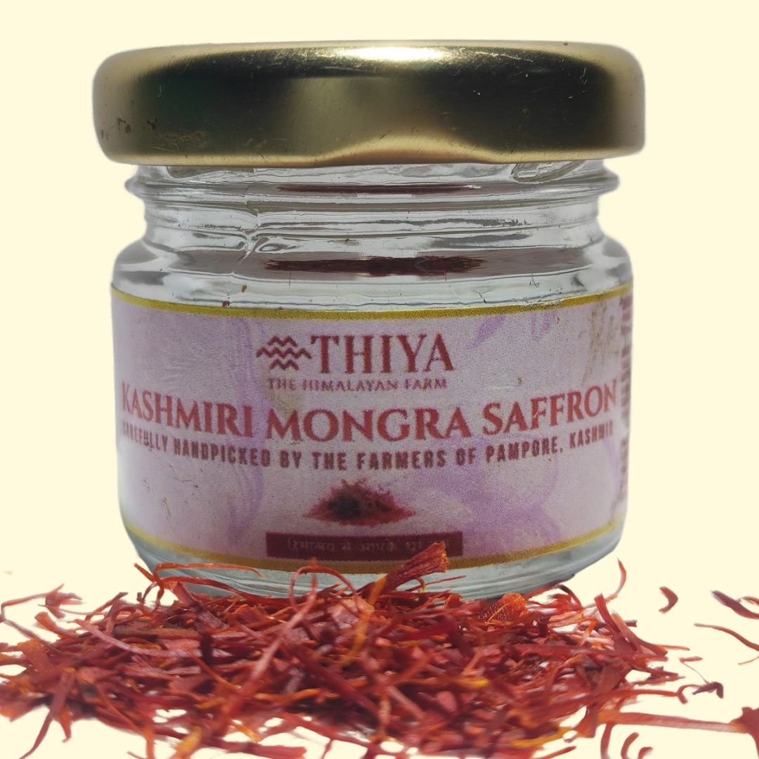 Thiya Kashmiri Mongra Saffron Thread | Kashmir's Finest | Mongra Saffron Threads | 1g | Lab Tested