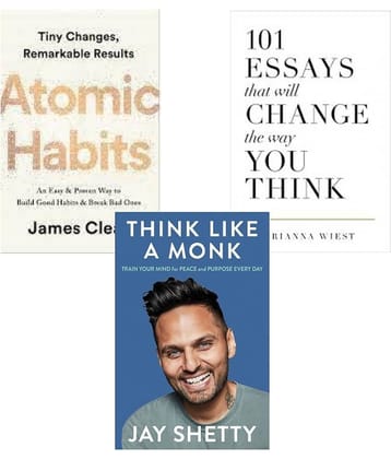 Atomic Habits + 101 essays that will change the way you think + Think Like A Monk