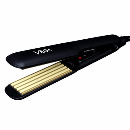 VEGA Classic Hair Crimper with Quick Heat Up & Ceramic Coated Plates, Power Indicator Light, Easy Lock System, Travel Friendly, Salon Finish for Women, All Hair Types, (VHCR-01), Black VEGA Classic Hair Crimper with Quick Heat Up & Ceramic Coated Plates,