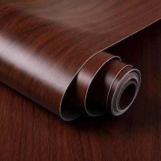 Eurotex Wood Design Wallpaper 17.71 X 118 Self-Adhesive Removable Peel and Stick Decorative Wall Covering (PVC, Size 45cm X 3Mtr Roll 14.5 Sqft, Wenge Color)