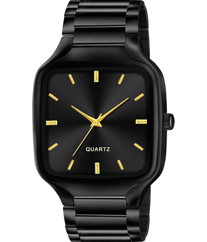 Fadiso Fashion Black Stainless Steel Analog Men's Watch