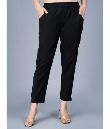 QuaClo - Black Cotton Regular Women's Casual Pants ( Pack of 1 )
