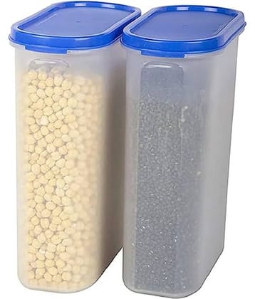 iview kitchenware - Grocery/Dal/Pasta Polyproplene Navy Blue Dal Container ( Set of 2 )