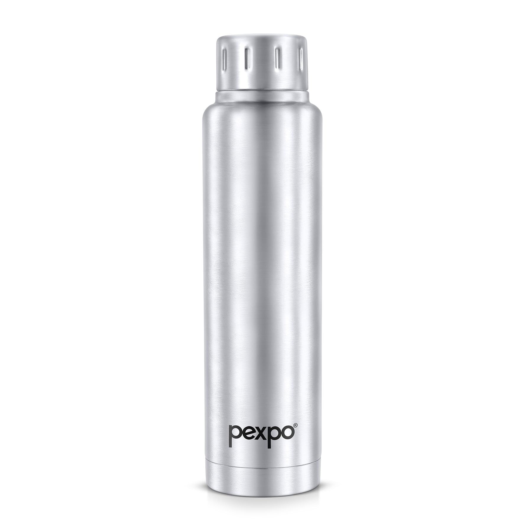 Pexpo 12 Hours Hot and Cold Thermosteel Insulated ISI Certified Flask (500ml, Silver, Cameo)