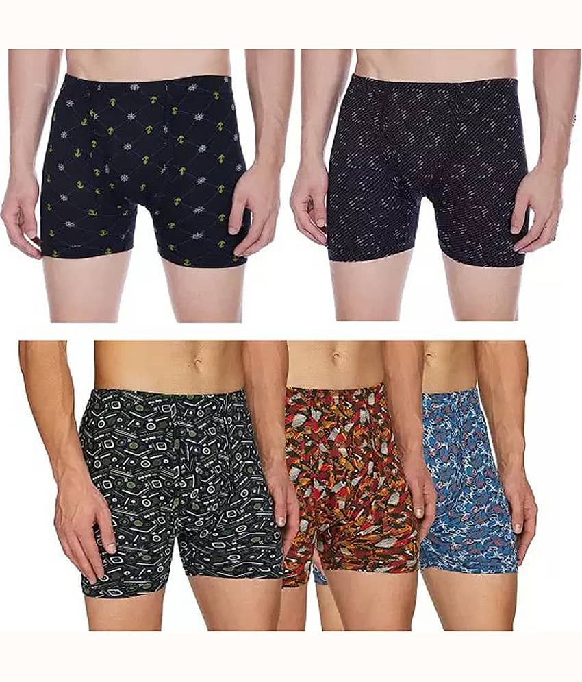 Cavenders Pack of 5 Nylon Trunks For Men's ( Multicolor )