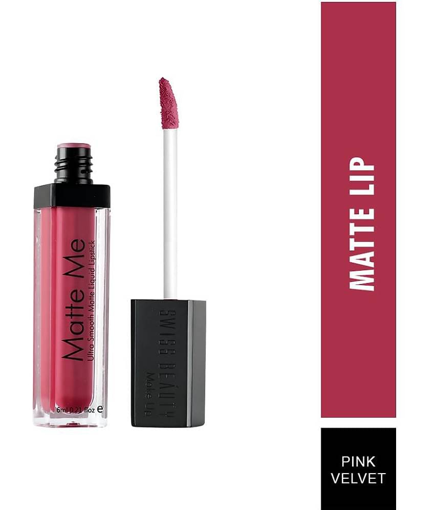 Swiss Beauty Matte Liquid Lipstick (Pink Velvet), 6ml