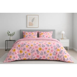 BEDZY Classic Collection Double Bedsheet  Flat Design with 2 Matching Pillow Covers