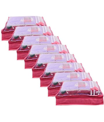 Bulbul Pink Saree Covers - 8 Pcs
