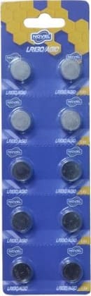NOVEL LR1130 AG10 Alkaline Button Cell Battery Pack of 10 | Coin Batteries for Calculators, Watches, Toys, Laser Pointers, Thermometers, Digital Instruments and Gadgets