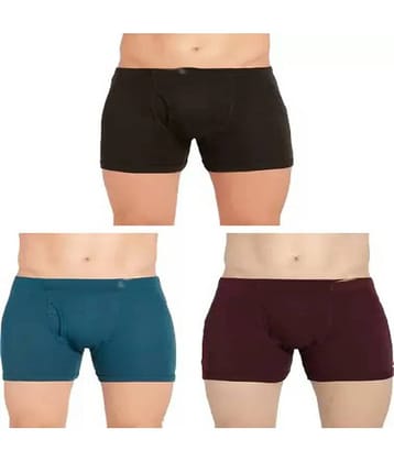 Cavenders Pack of 3 Cotton Blend Trunks For Men's ( Multicolor )