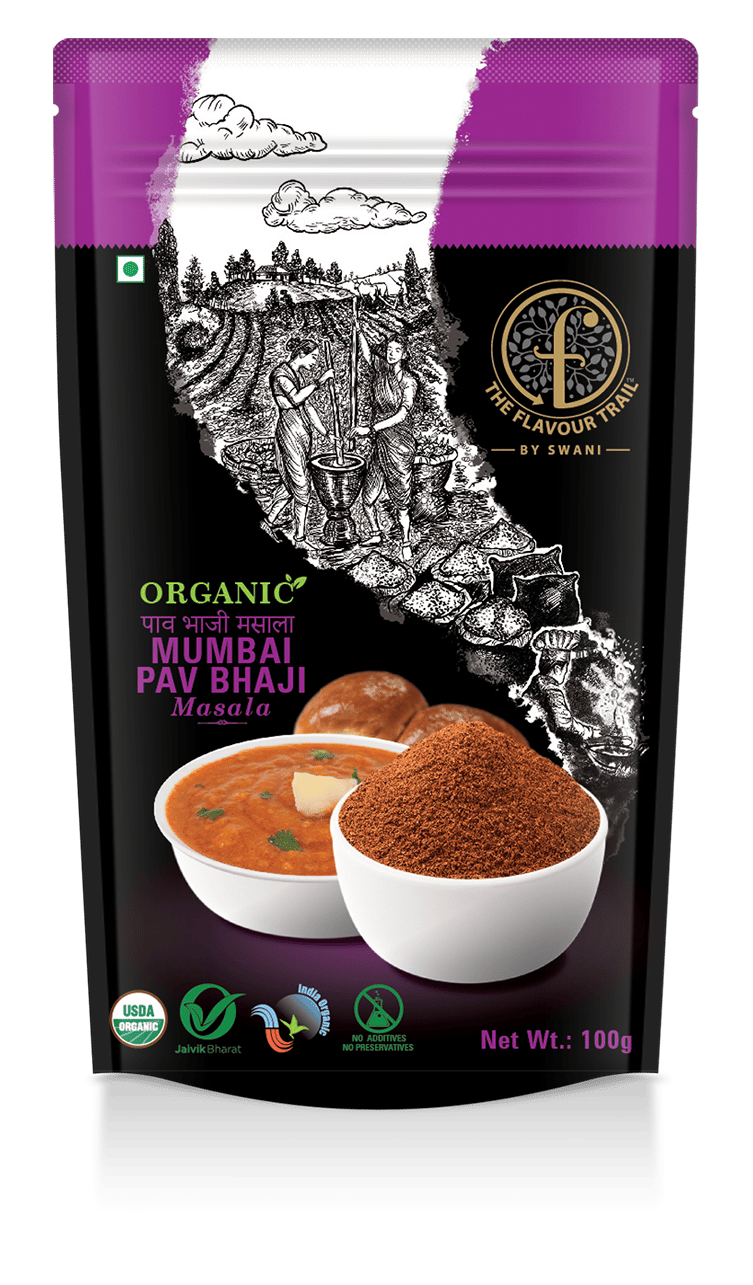 The Flavour Trail - Organic Mumbai Pav Bhaji Masala/ Tangy Vegetable Masala, 100 gm | Organically Farmed | Hygienically Processed | Pesticide-Free