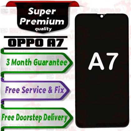 Oppo A7 Combo LCD with Touch Screen for A7  Black (display glass combo folder)super premium