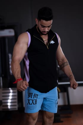 Alpha Sleeveless Dual Color Jacket (BLACK)-S