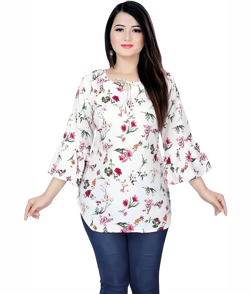 ZELZIS Women's Crepe Tunic ( Off White )