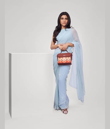 Zouk Sling Bag Jute Set of 1 ( Orange )