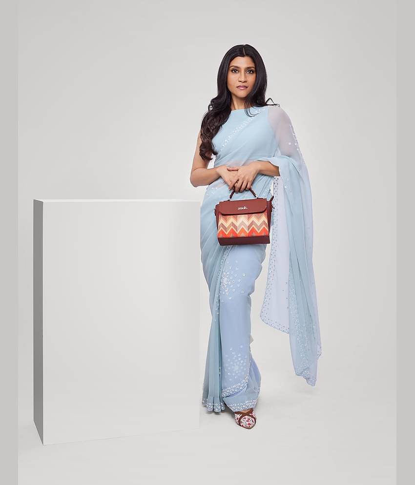 Zouk Sling Bag Jute Set of 1 ( Orange )