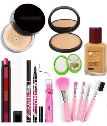 Swenky Makeup Kit Full Set , All-In-One Beauty Collection Makeup Kit Combo For Women (Pack of 9)