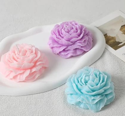 Peony Rose flower candle    8 cm x 3 cm