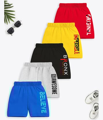 Trampoline Pack of 5 Cotton Blend Shorts For Boys ( Multicolor5 )