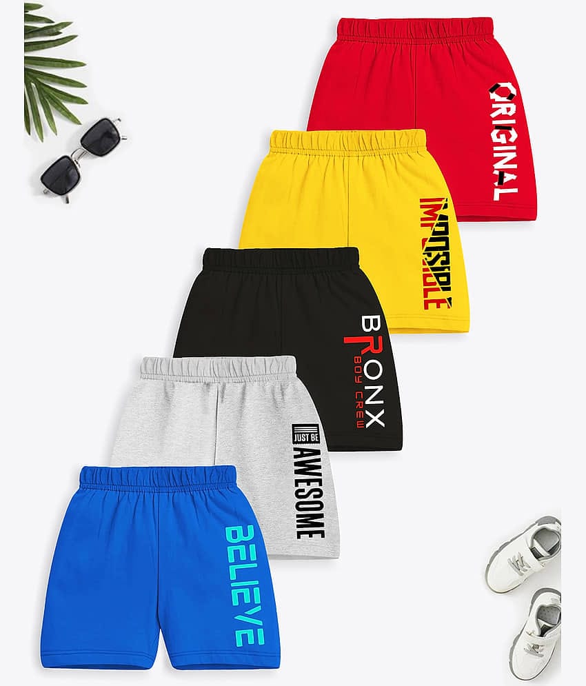 Trampoline Pack of 5 Cotton Blend Shorts For Boys ( Multicolor5 )