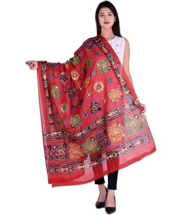 Apratim Red Cotton Dupatta