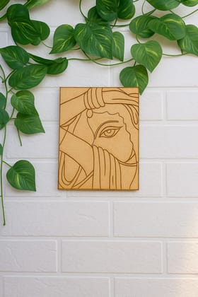 Dbeautify's MDF DIY Traditional Rajasthani Woman Wall Art