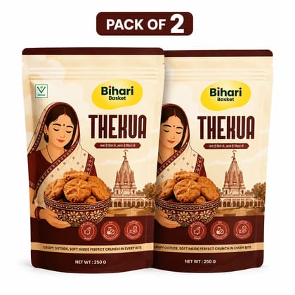 Traditional Thekua - Crispy Snacks (Pack of 2) 500gm - Bihari Basket
