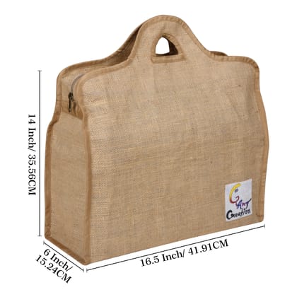 Eco-Friendly Stylish Jute Bag - Durable Reusable Tote/Grocery/Utility for Shopping, Office, and Travel